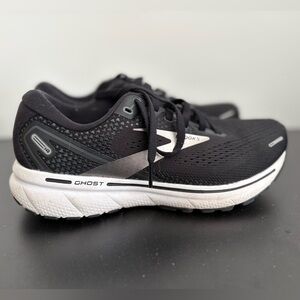 Brooks Ghost Women's Running Shoes - 7.5D (Wide) Black/White